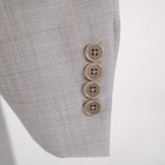 Tallia Wool Gray Sharkskin Peak Lapel 2 Button Blazer 40R /‎ Slim 42R - Picture 3 of 13